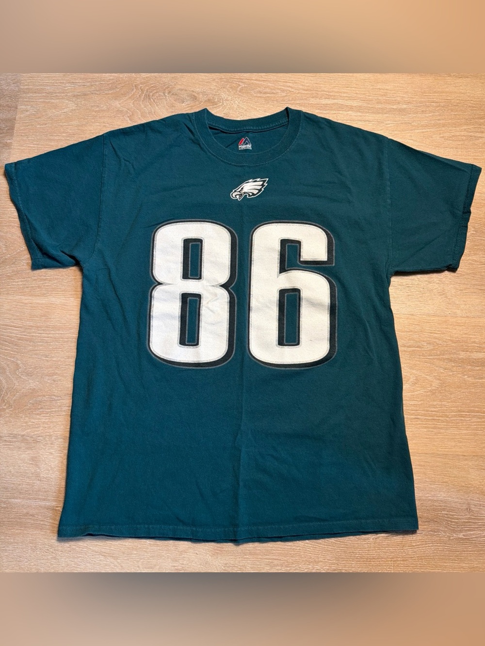 Majestic Philadelphia Eagles Zach Ertz #86 Midnight Football Game T-Shirt